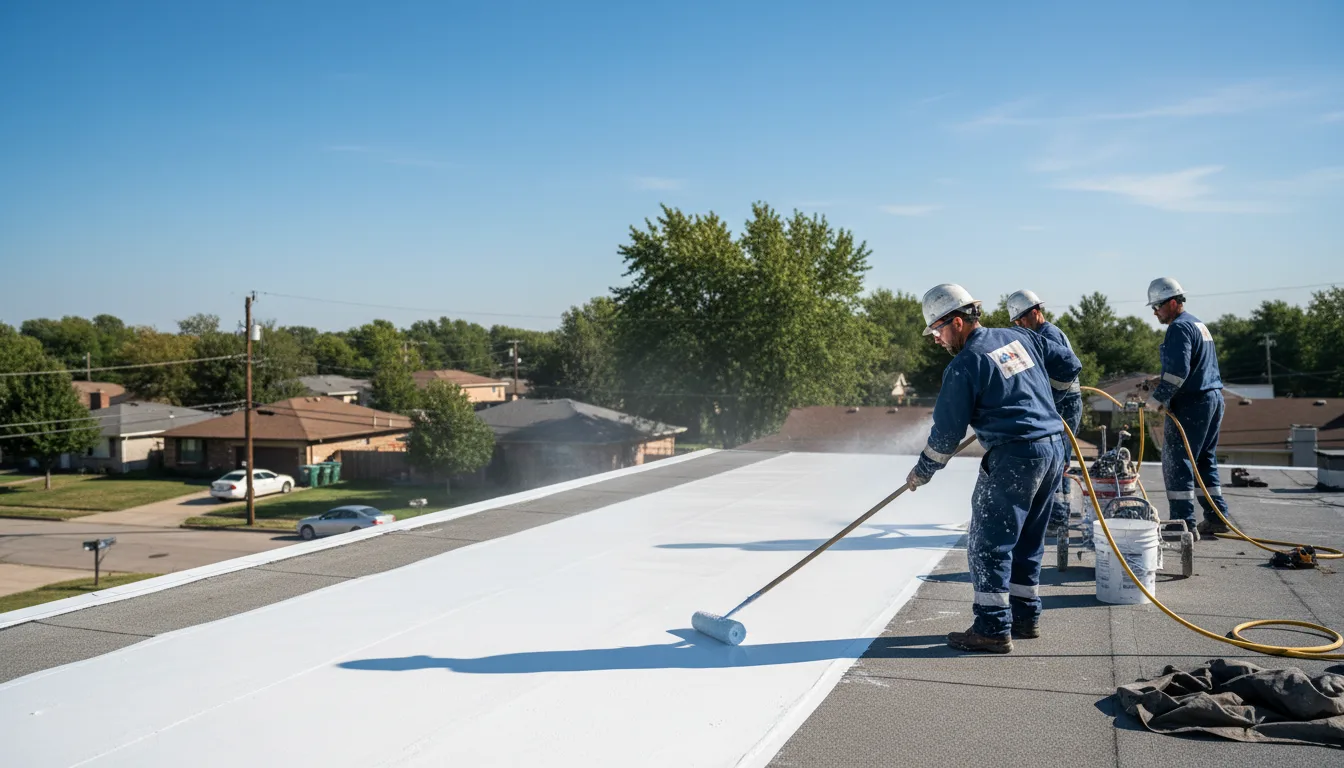 Commercial roof coating in Vanderbilt, TX near me